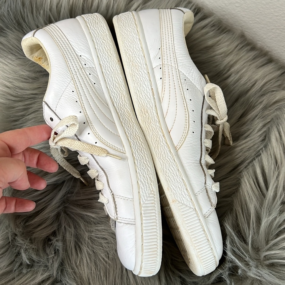 EUC Puma White Mens Sneakers sz 10 - Picture 4 of 7